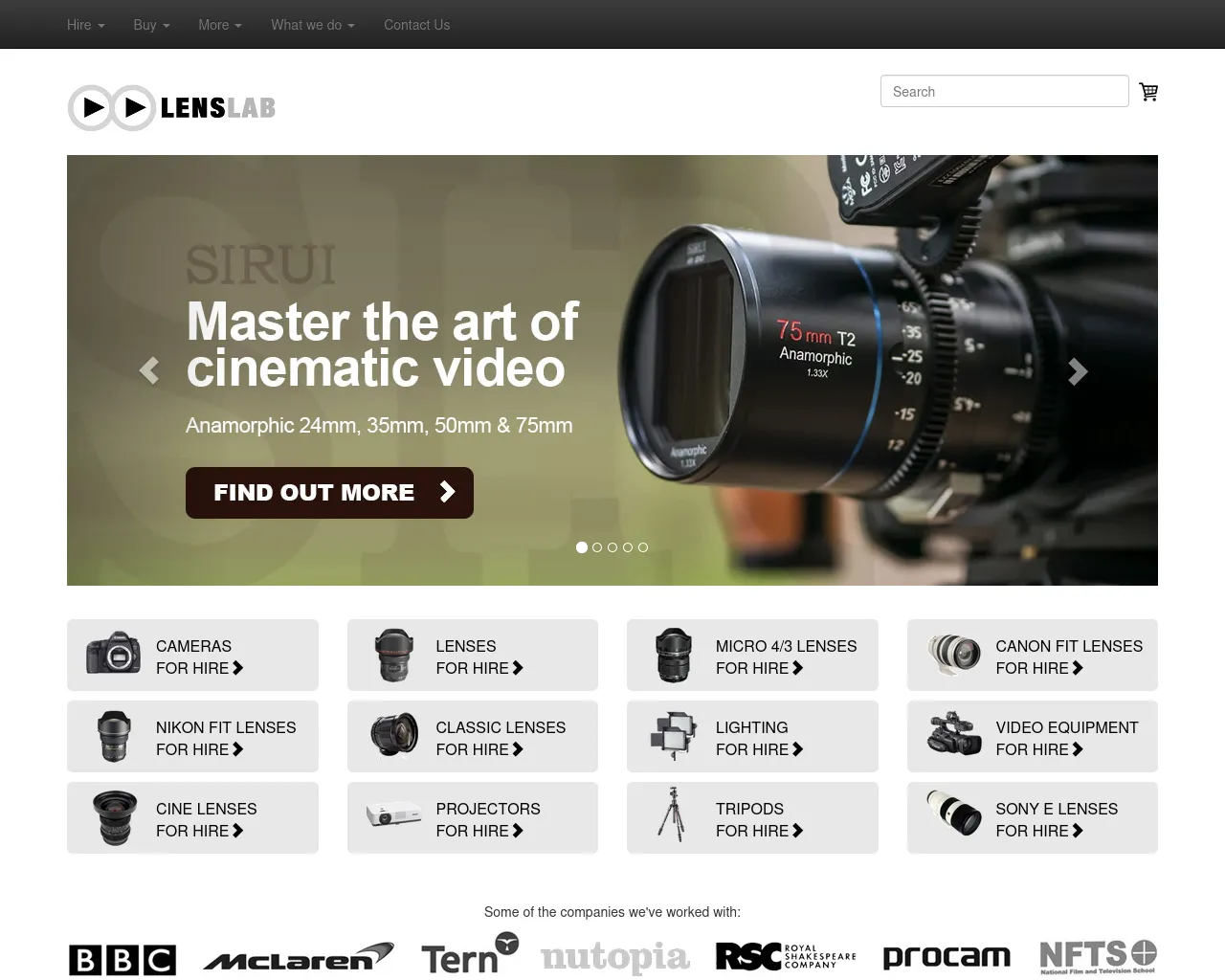 Screenshot of lenslab.co.uk