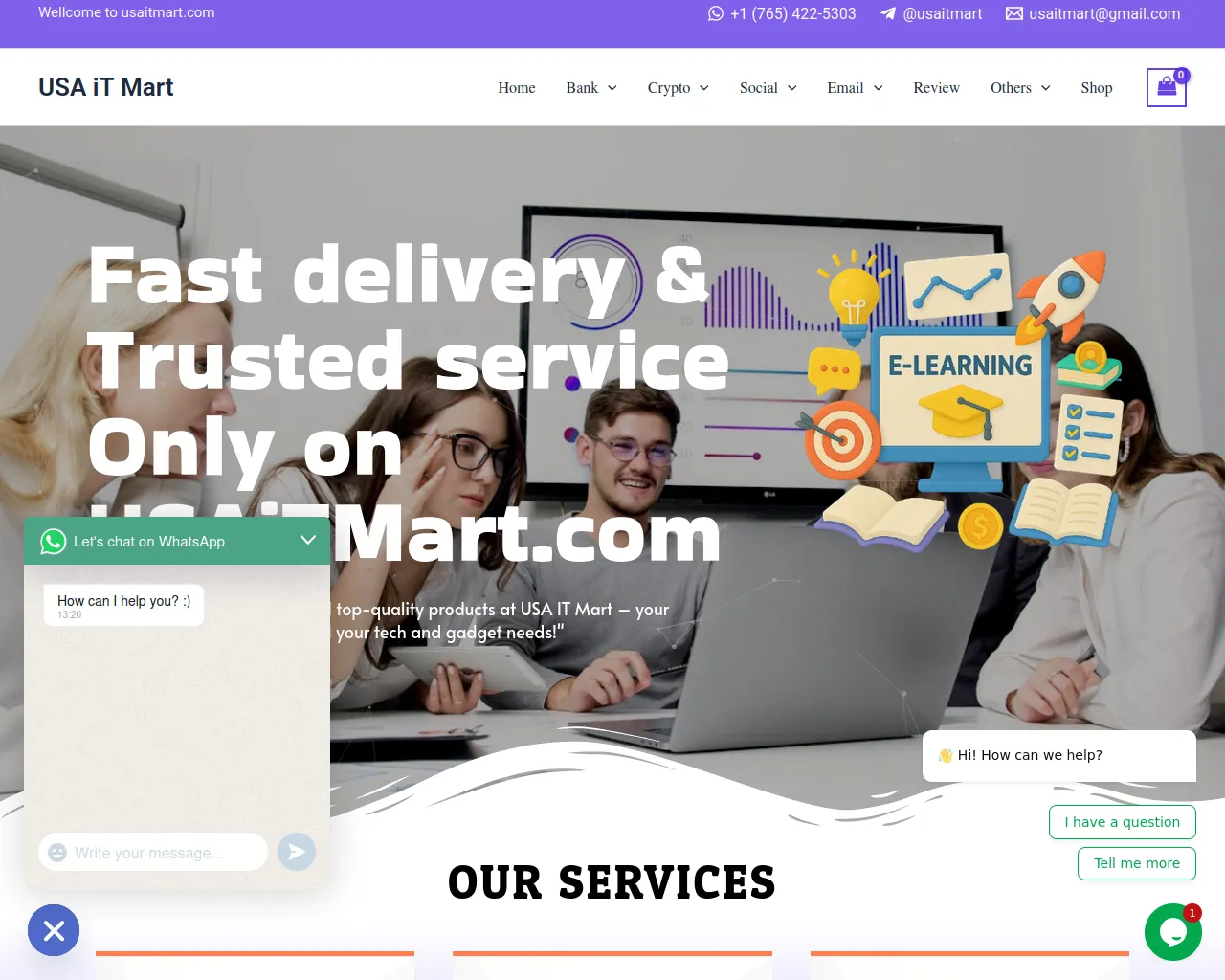 Screenshot of usaitmart.com