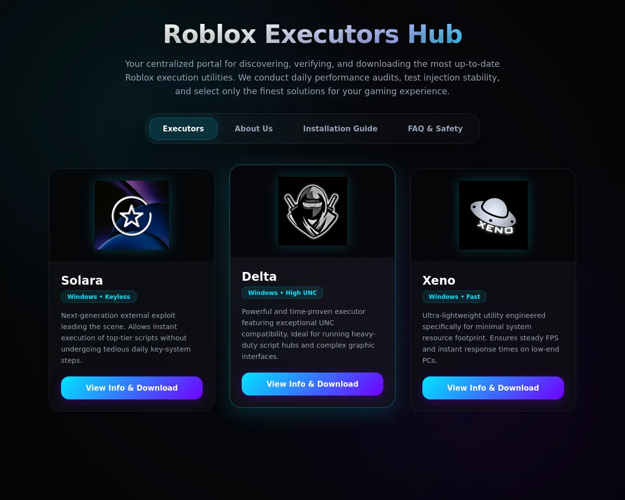 Screenshot of executorhub.space