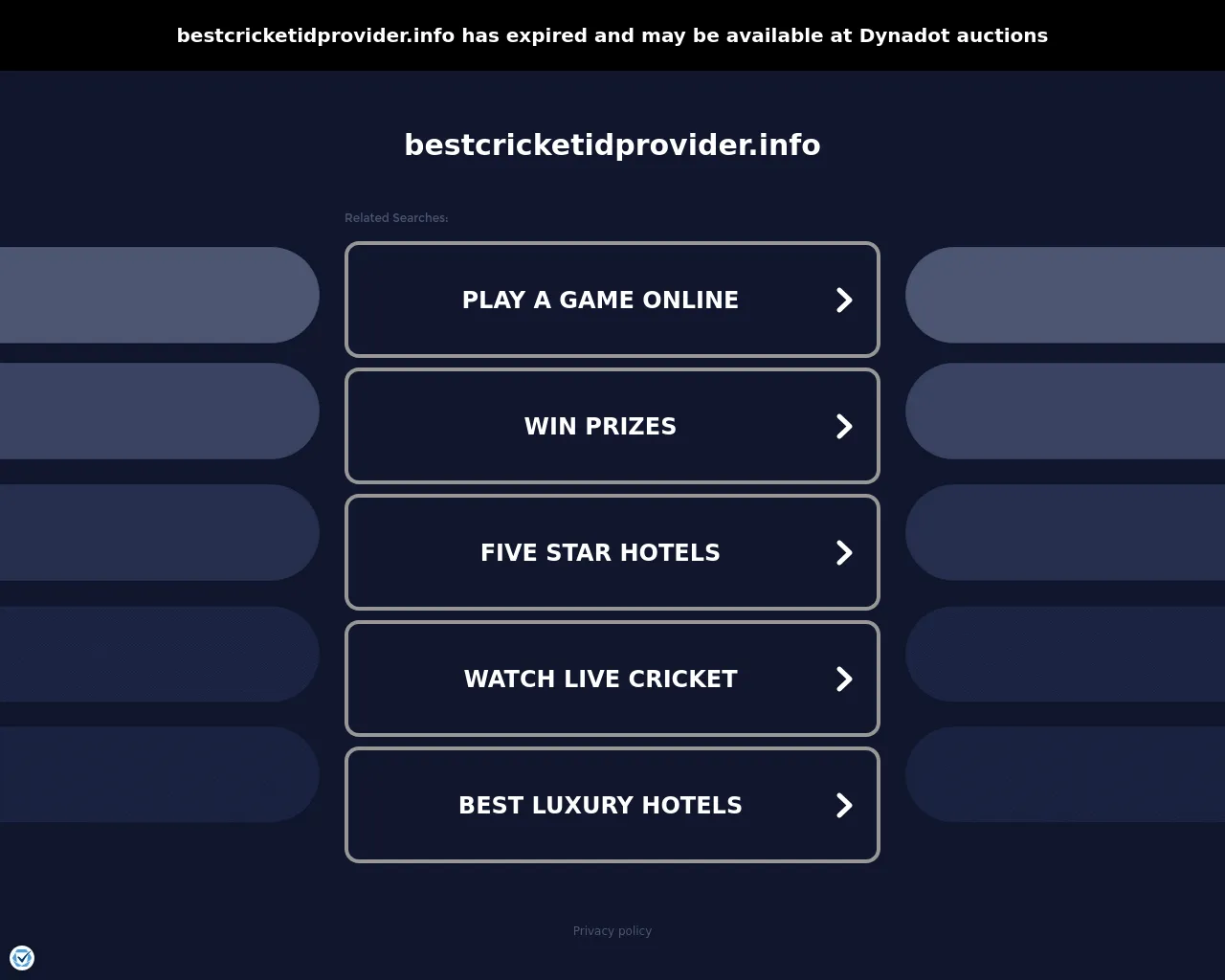 Screenshot of bestcricketidprovider.info