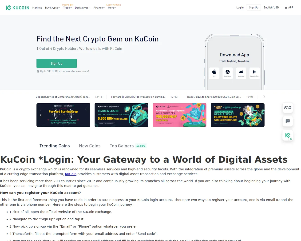 Screenshot of kucoenlogifn.webflow.io
