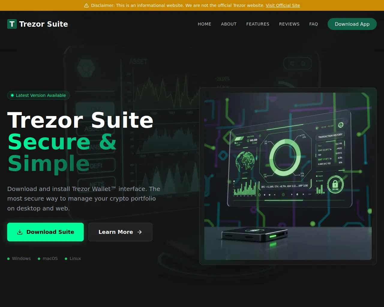 Screenshot of trezoriostat.com