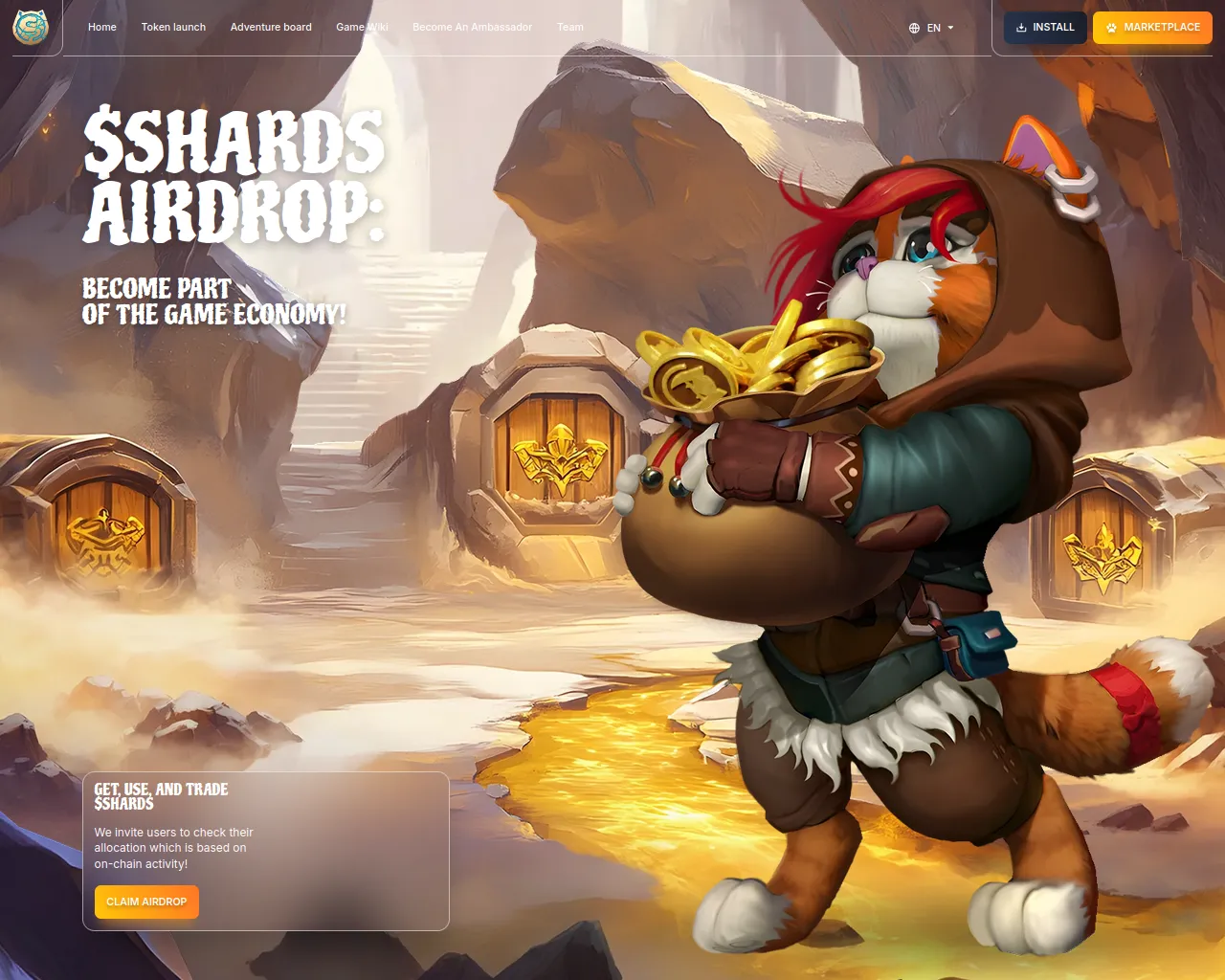 Screenshot of claim-worldshards.com