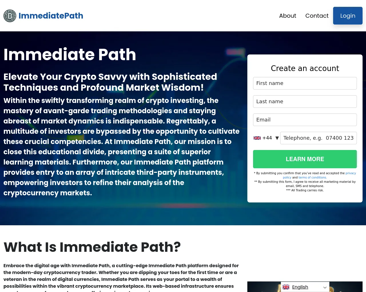Screenshot of immediatepath.app