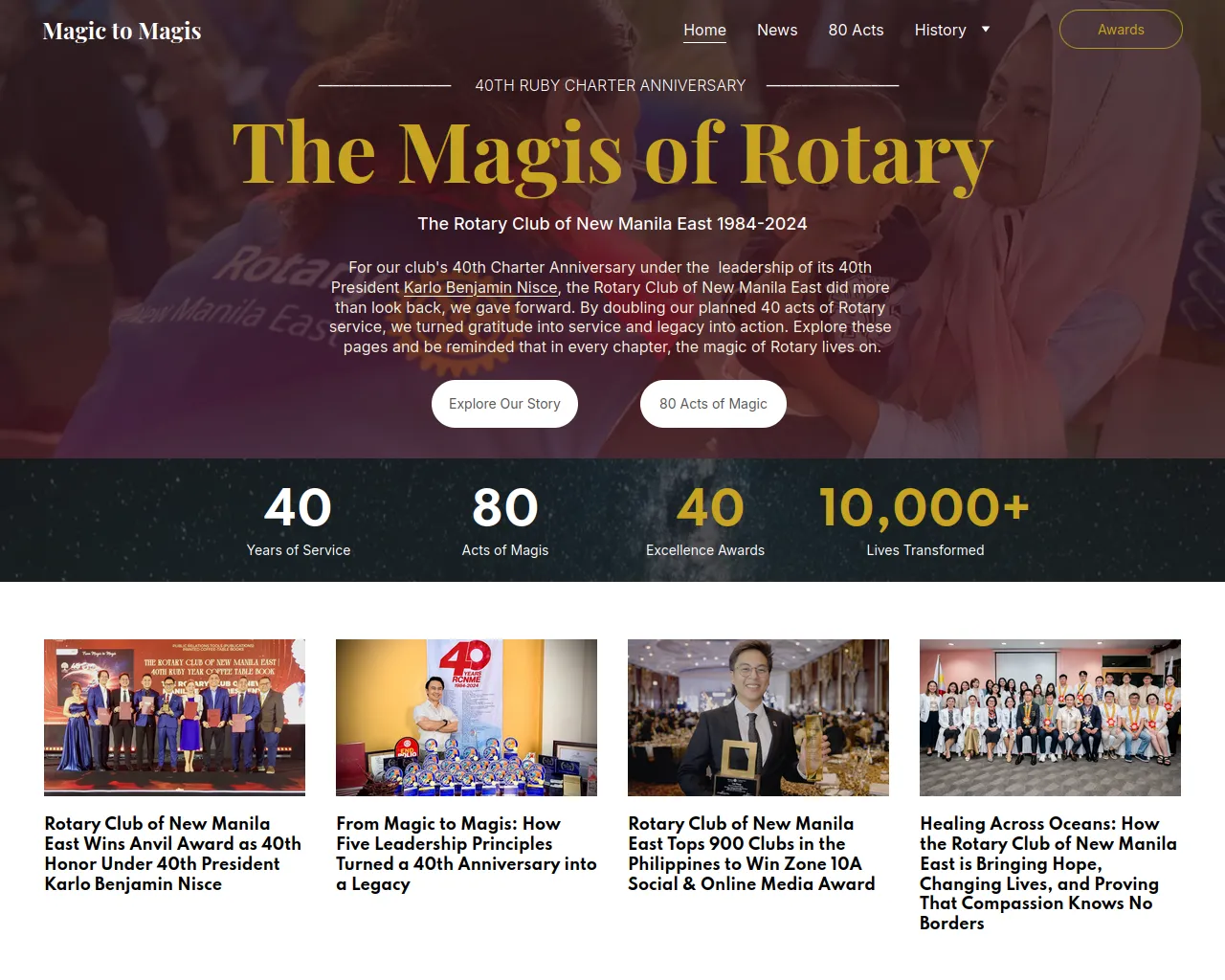 Screenshot of magictomagis.org