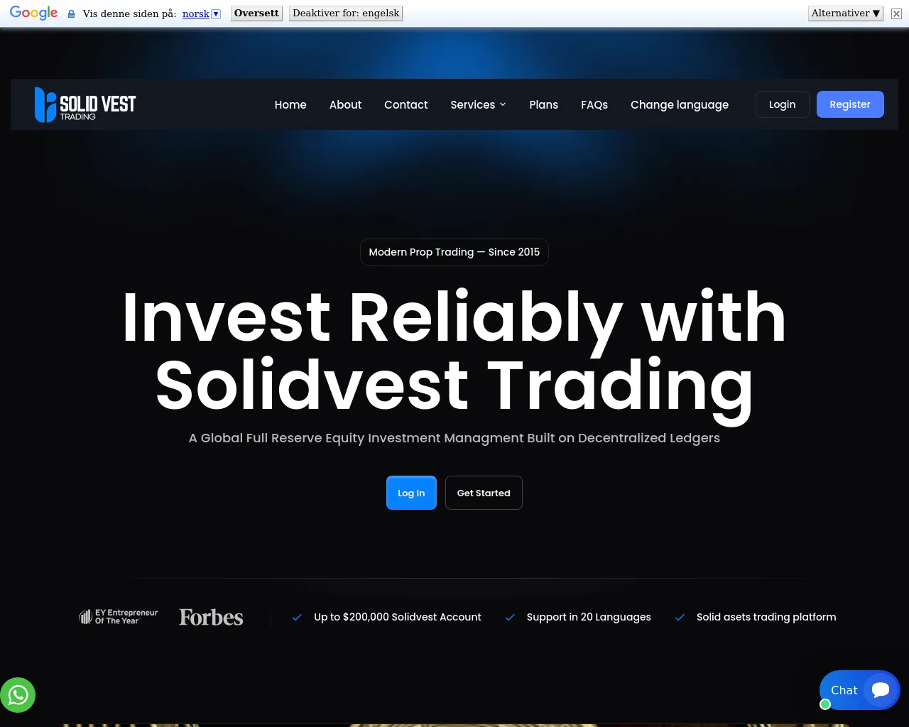 Screenshot of solidvest-trading.com