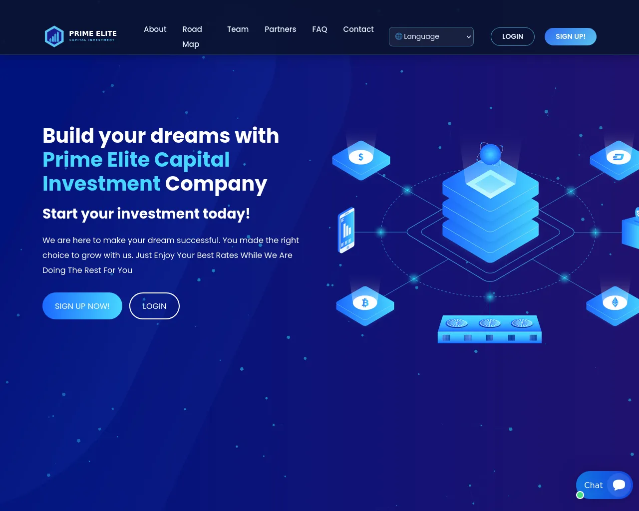 Screenshot of primeelitecapital.com