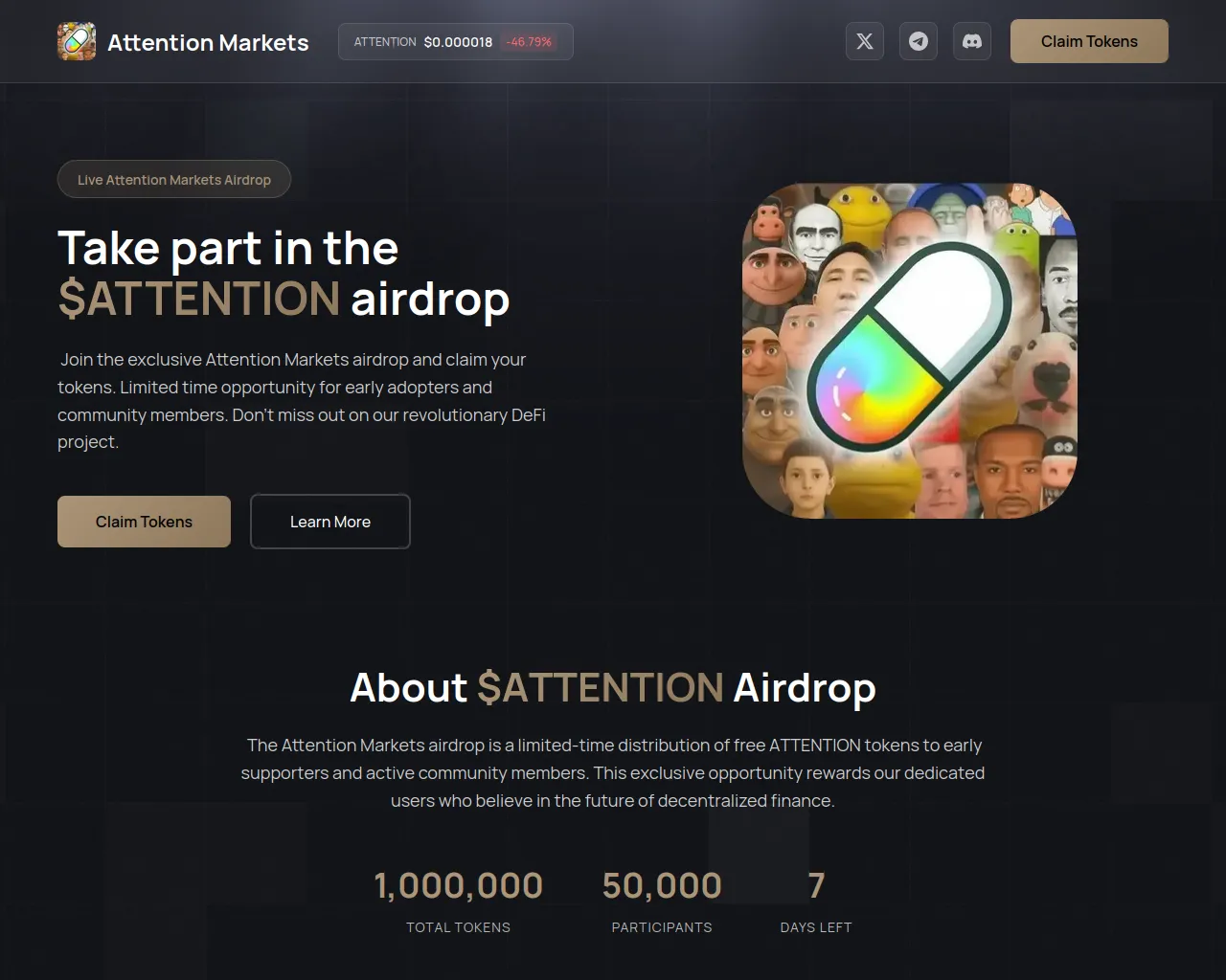 Screenshot of register-attention.fun