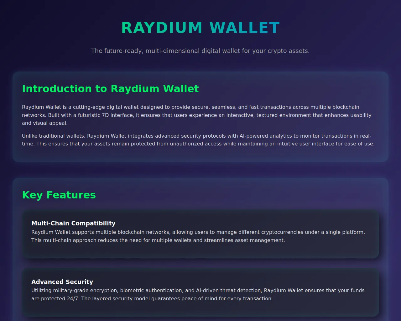 Screenshot of ray-dium-wallet.pages.dev