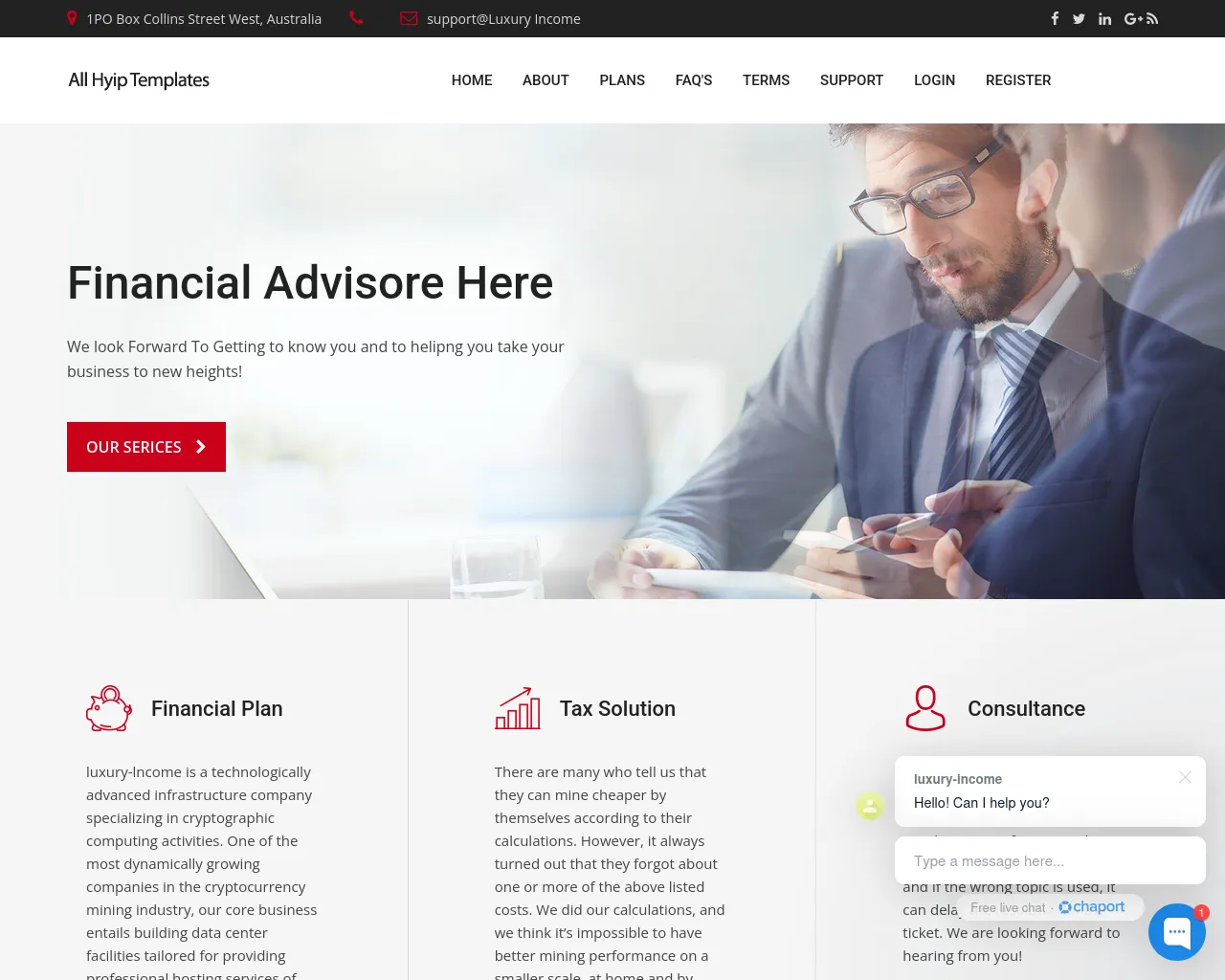 Screenshot of luxury-income.com