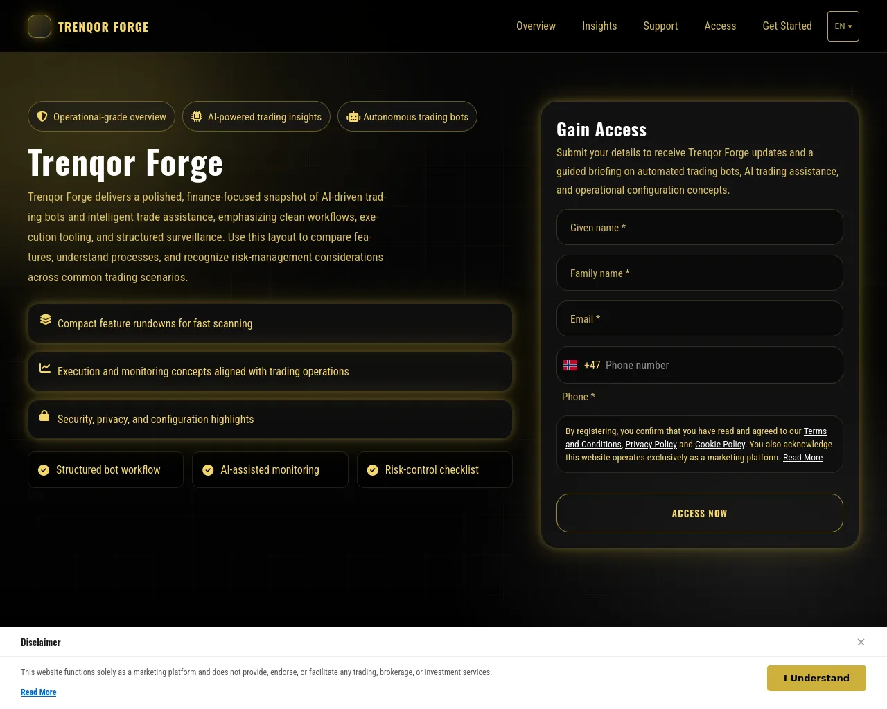 Screenshot of trenqorforge.shop