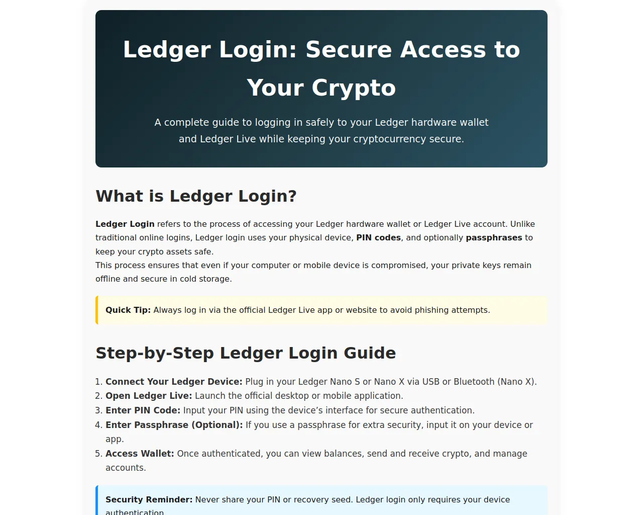 Screenshot of lidger-log-in-learn.pages.dev