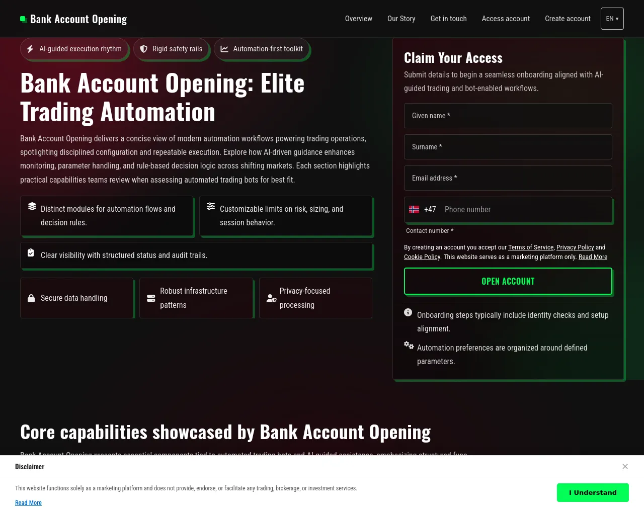 Screenshot of bankaccountopening.click