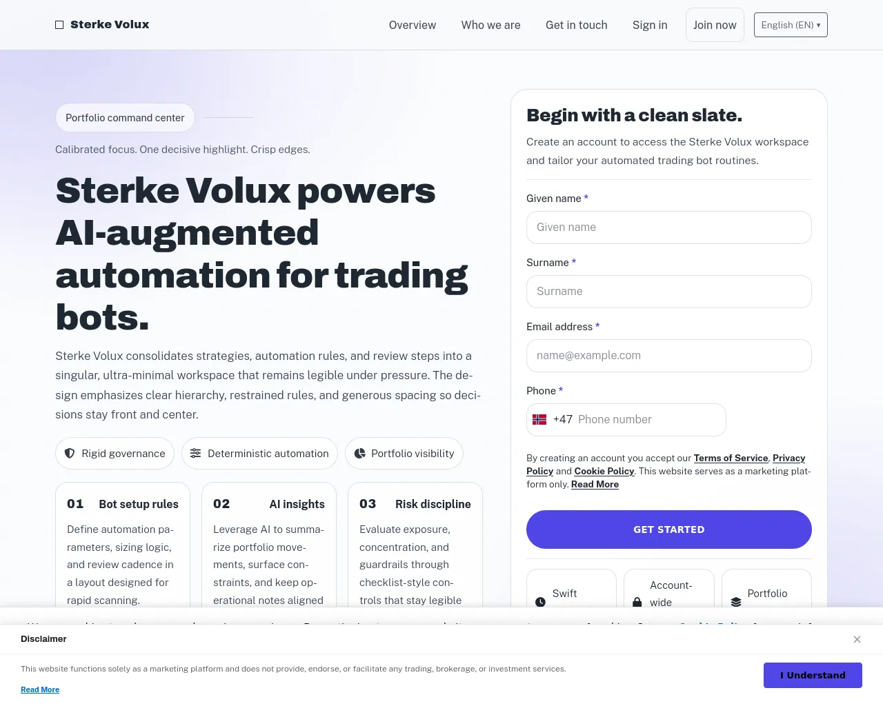 Screenshot of sterkevoluxpro.com