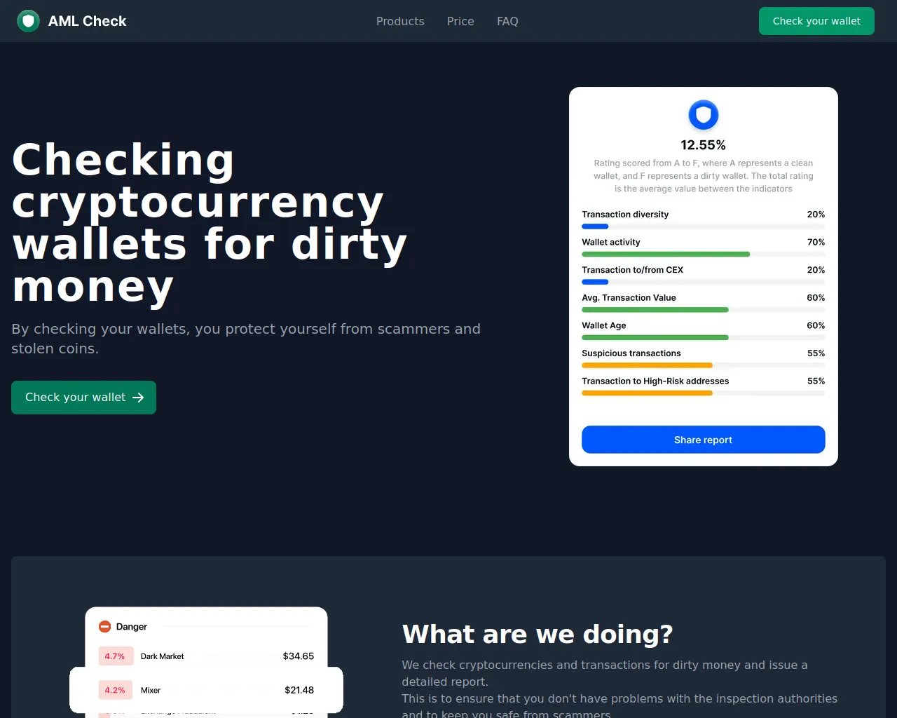 Screenshot of aml-clean.one
