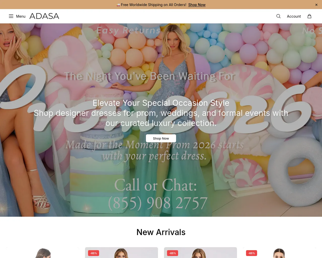 Screenshot of adasastore.shop