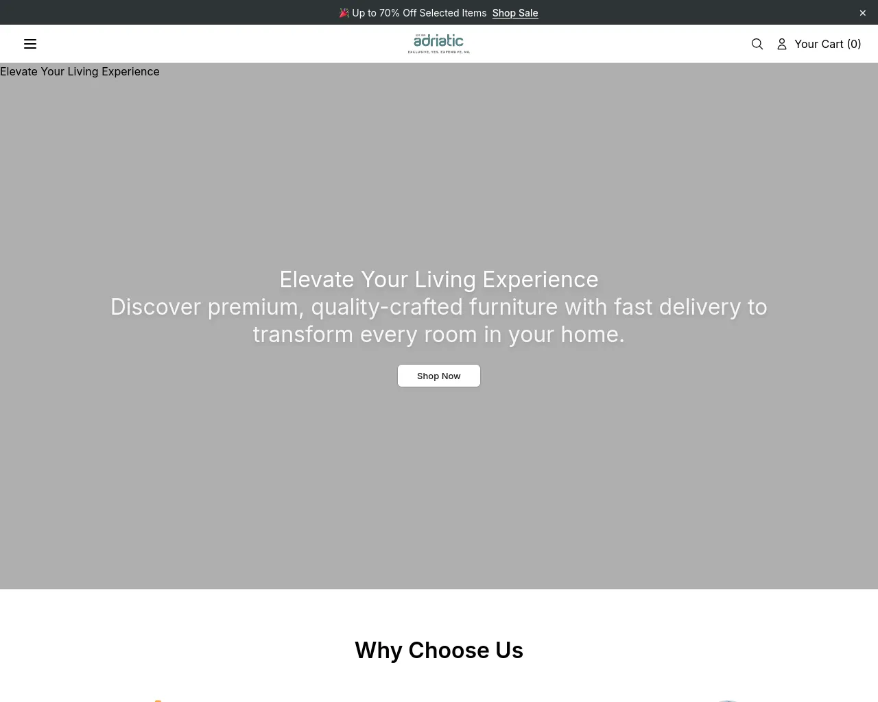 Screenshot of adriaticfurnitureonline.shop