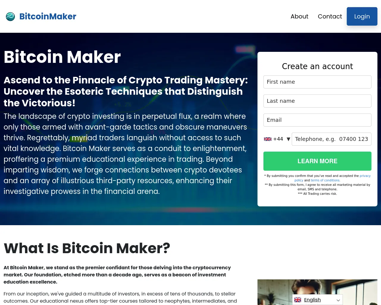 Screenshot of bitcoin-maker.org