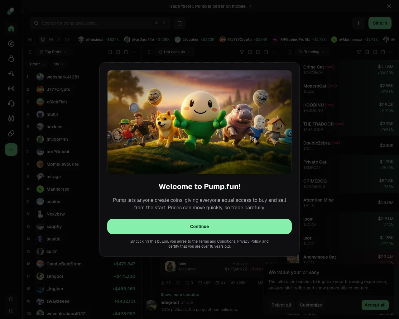 Screenshot of zxpump.lol