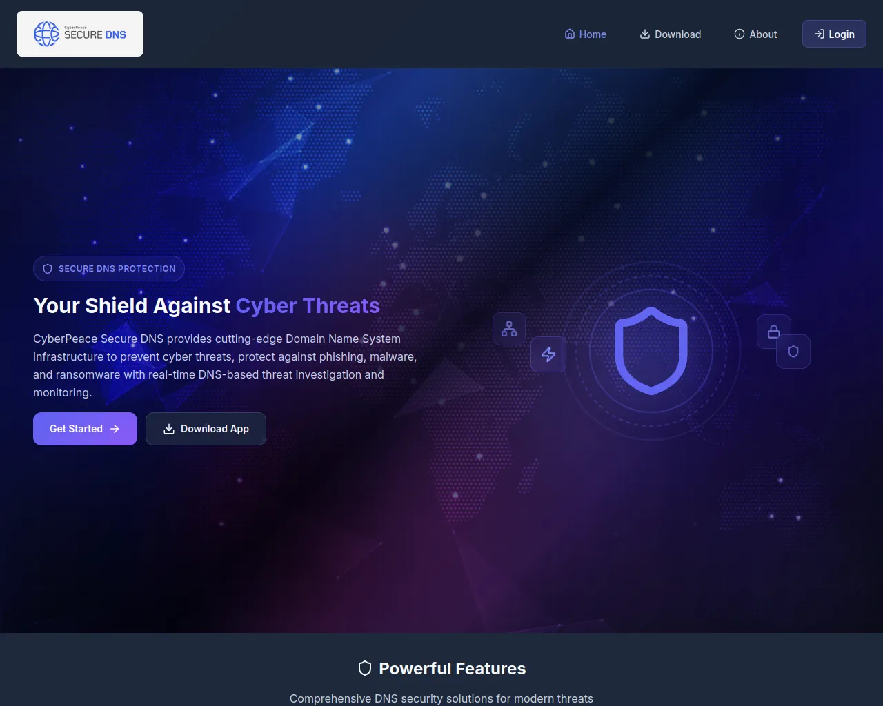Screenshot of securedns.cyberpeace.click