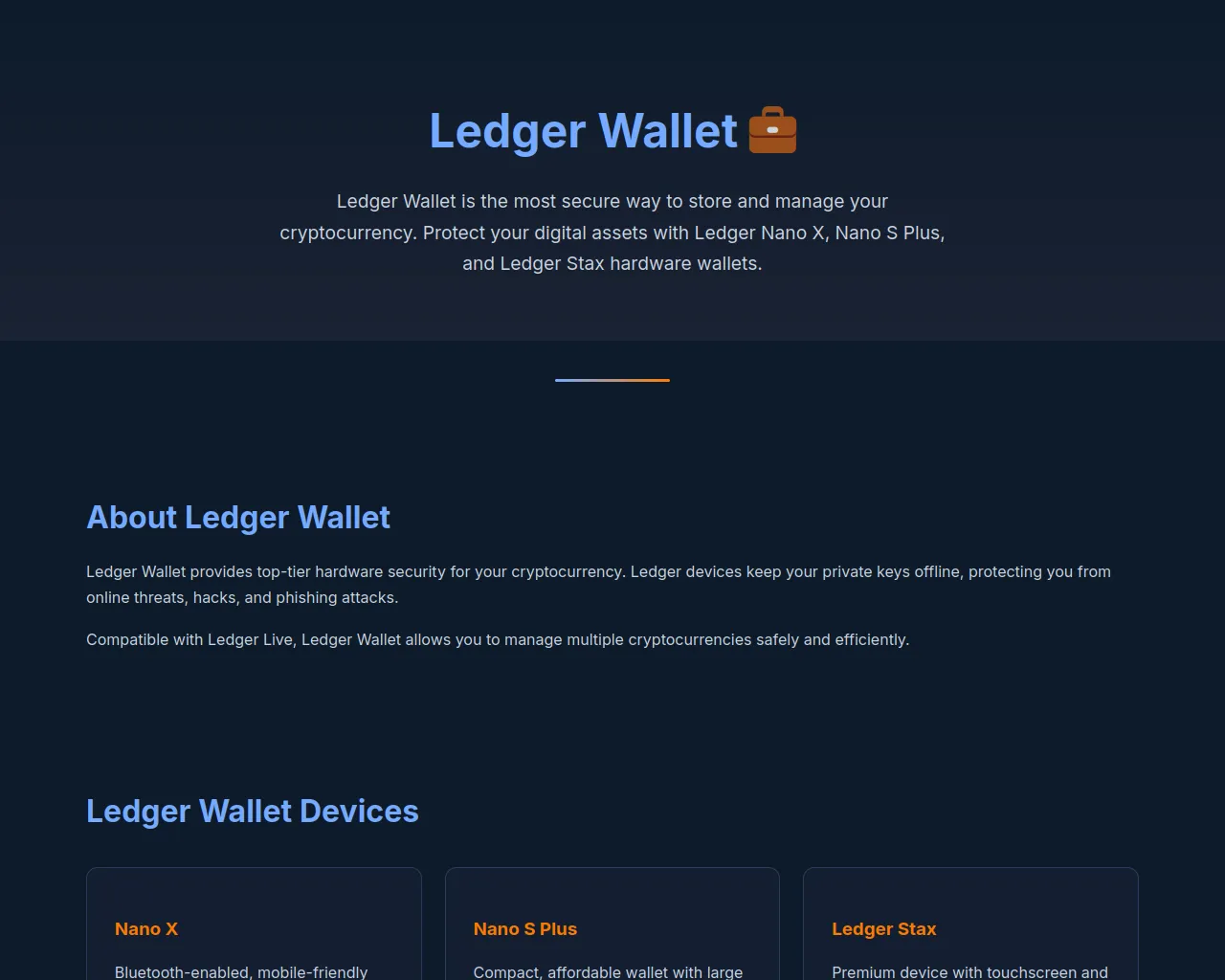 Screenshot of click-ledger-wallet.pages.dev