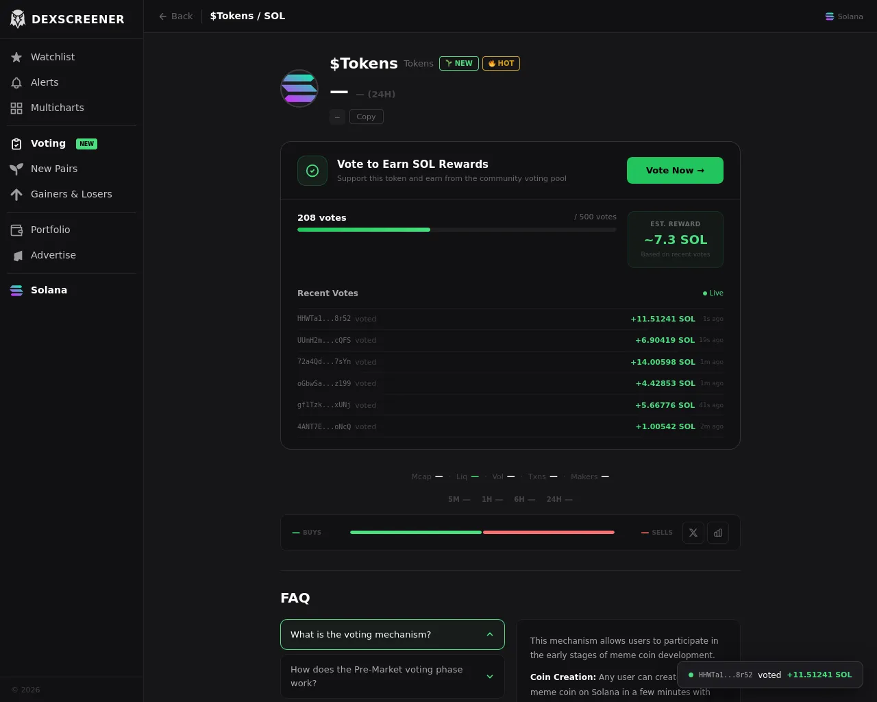 Screenshot of vote.ldexscreener.com