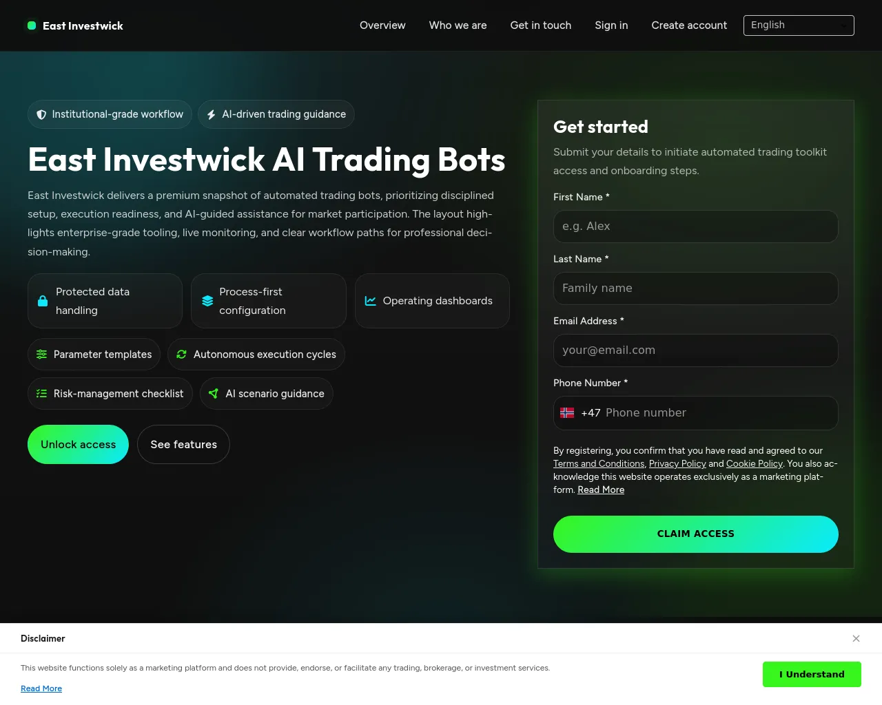 Screenshot of eastinvestwick.click