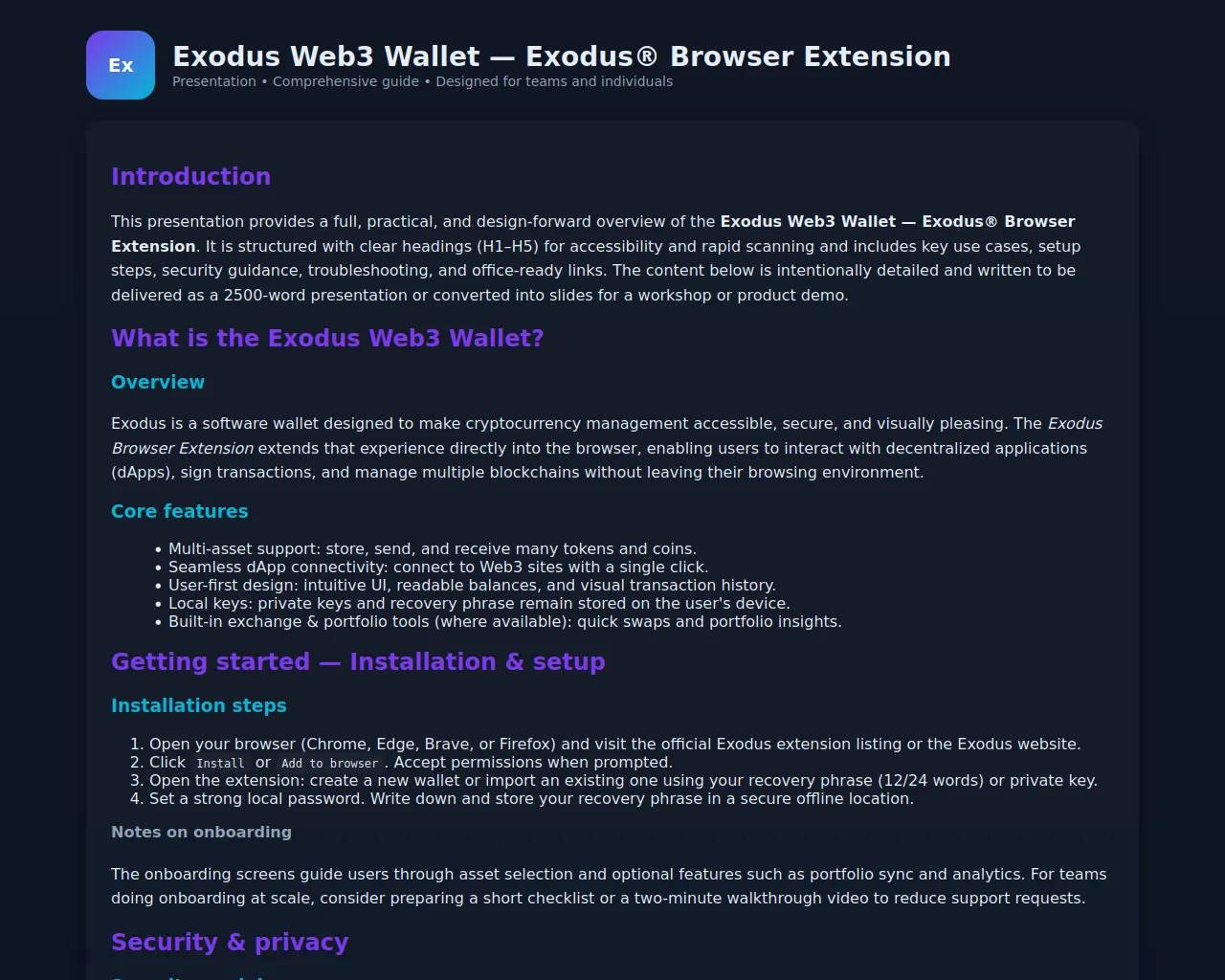Screenshot of exodasweb-us.pages.dev