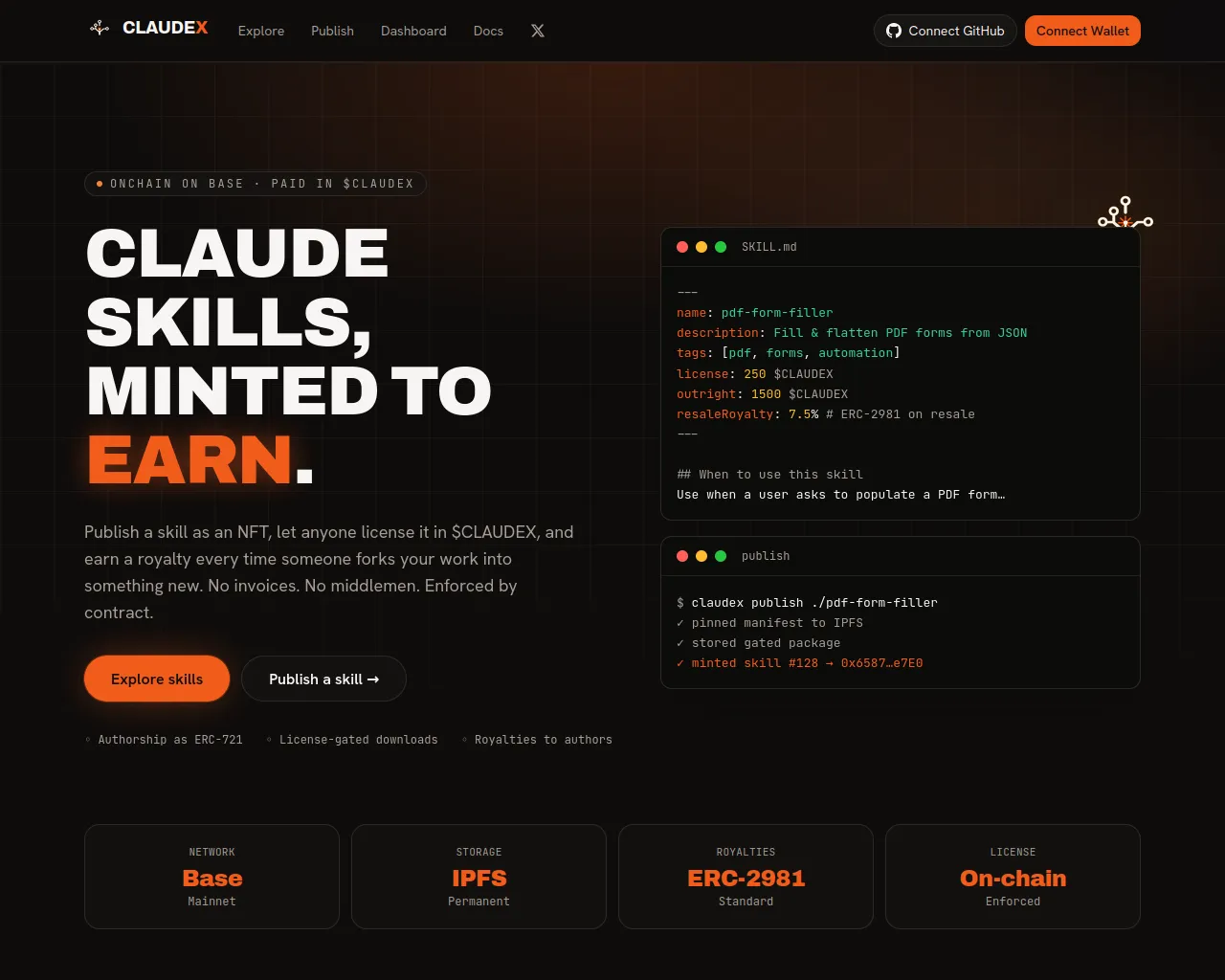 Screenshot of claude-x.app