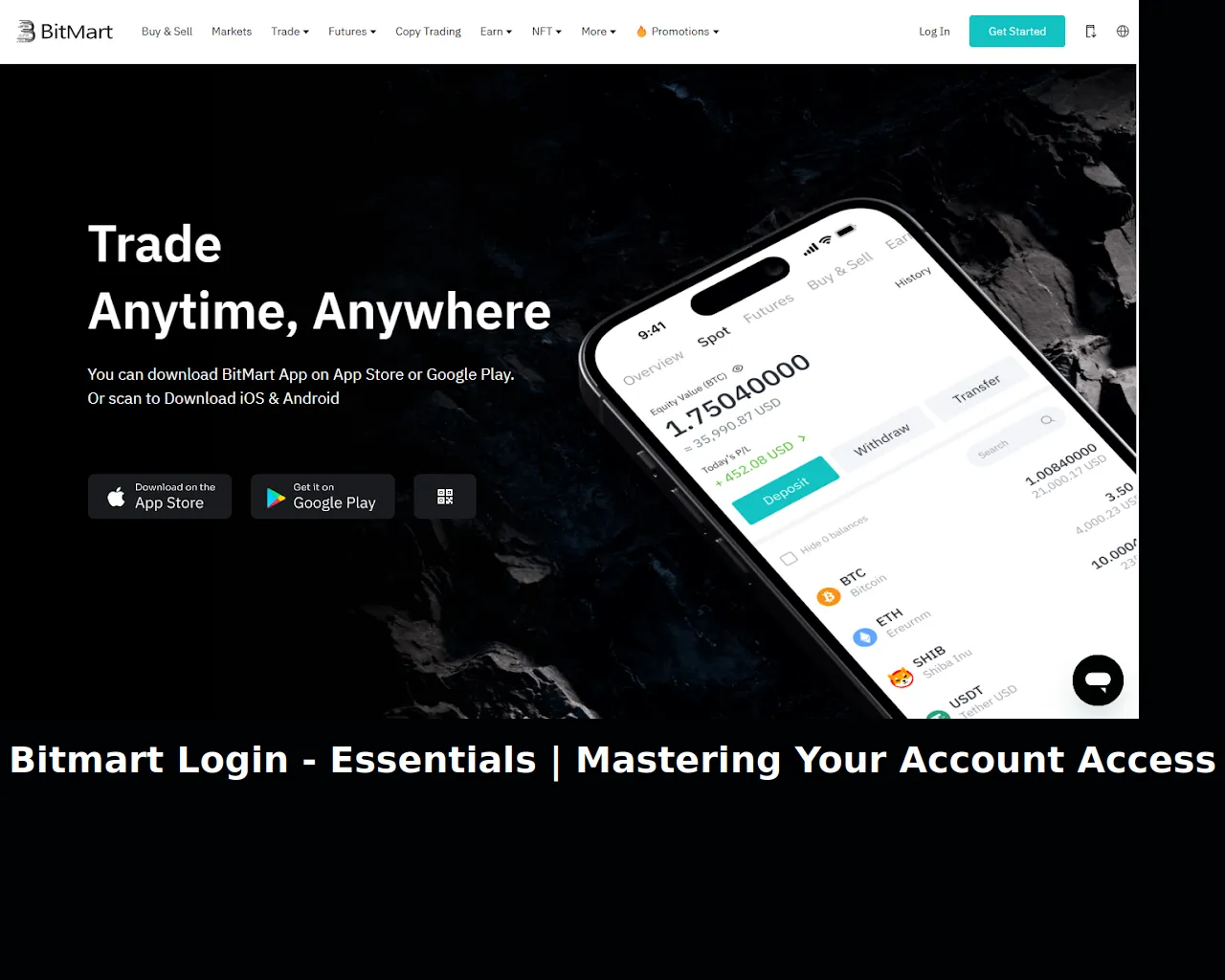 Screenshot of bitmartloginut.webflow.io