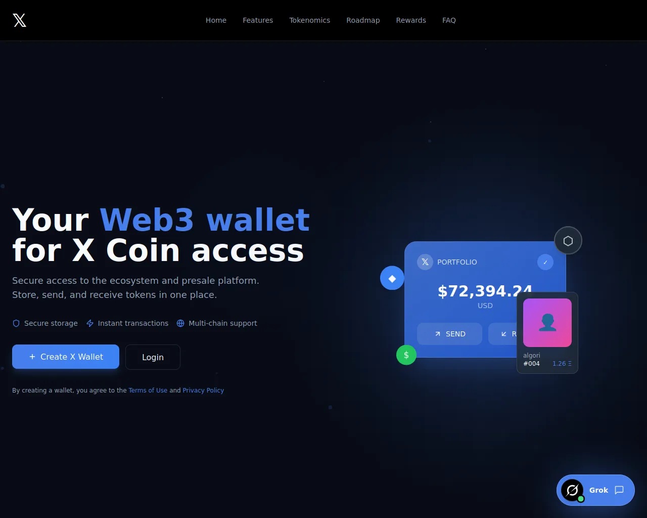 Screenshot of xchain-wallet.com