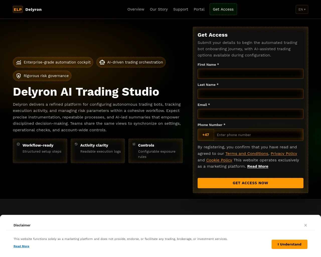 Screenshot of delyron.digital