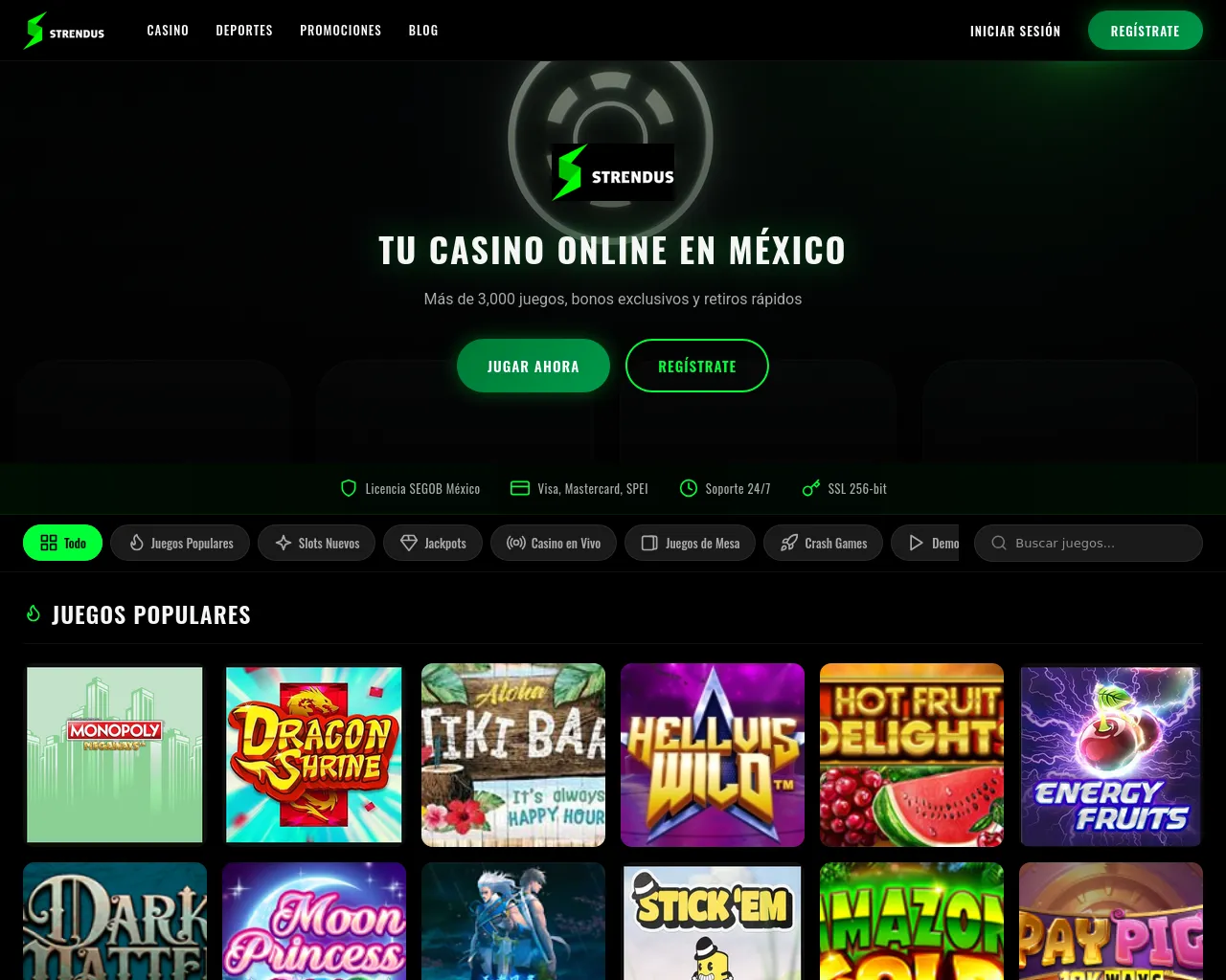 Screenshot of strendus-casino.org