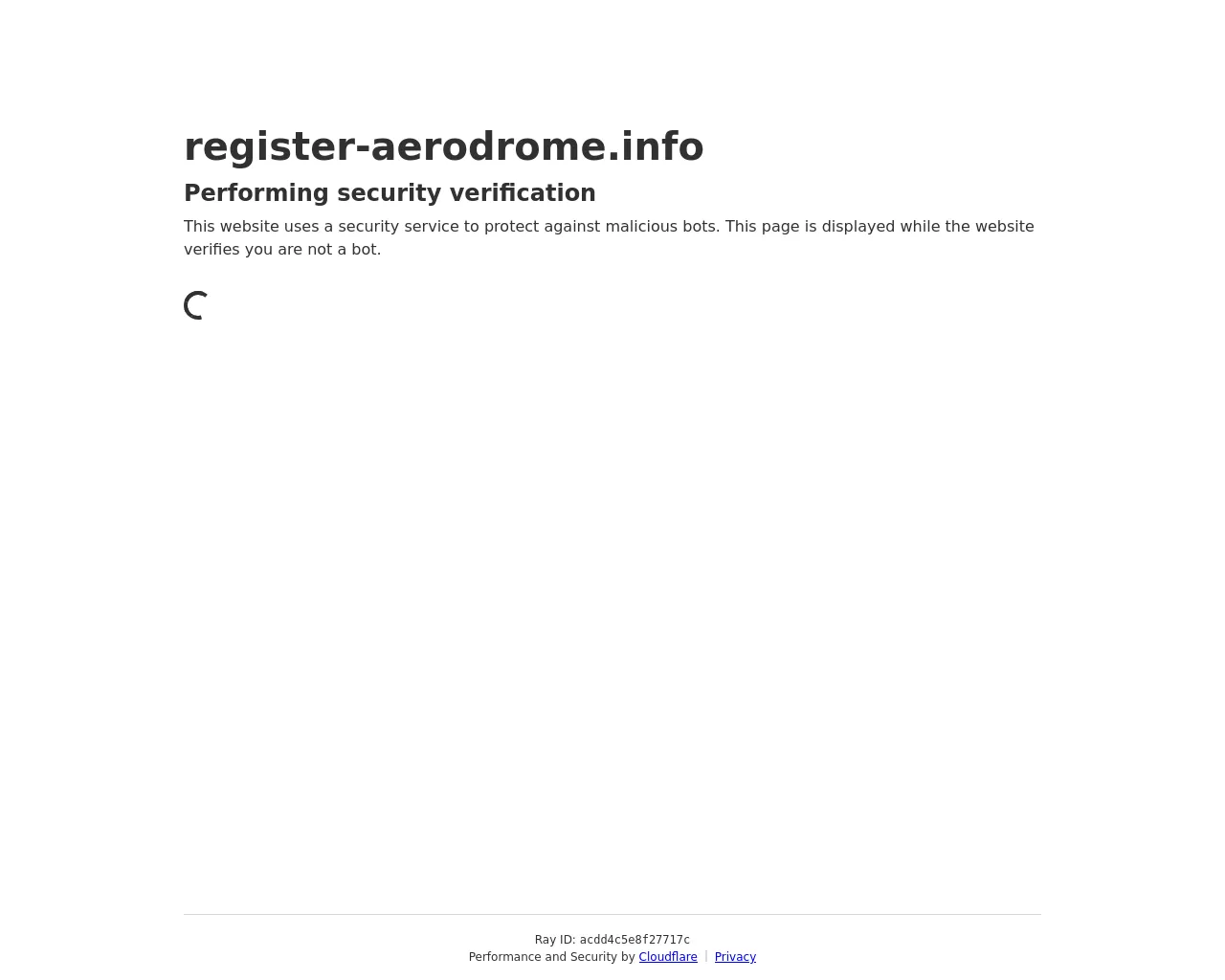 Screenshot of register-aerodrome.info