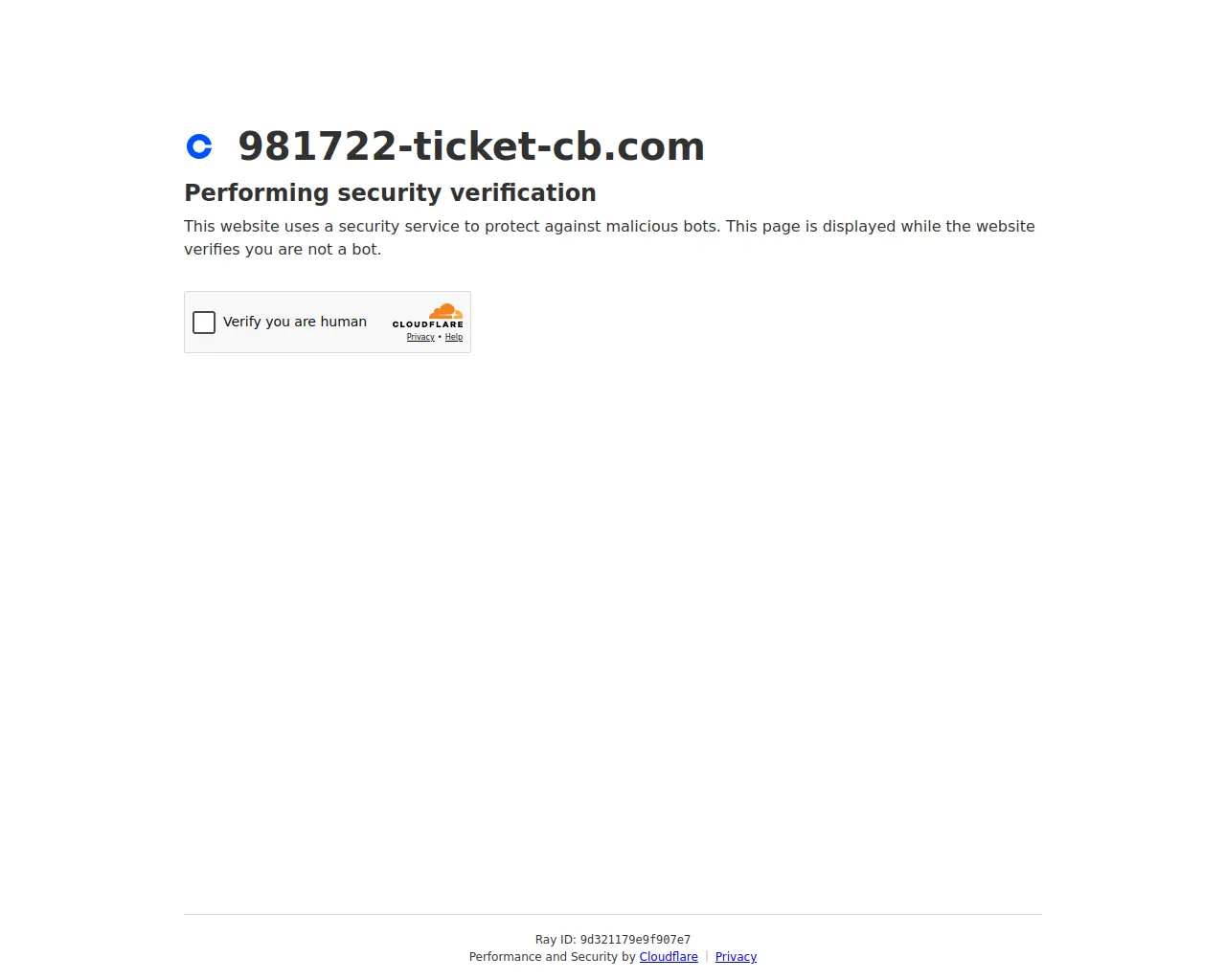 Screenshot of 981722-ticket-cb.com