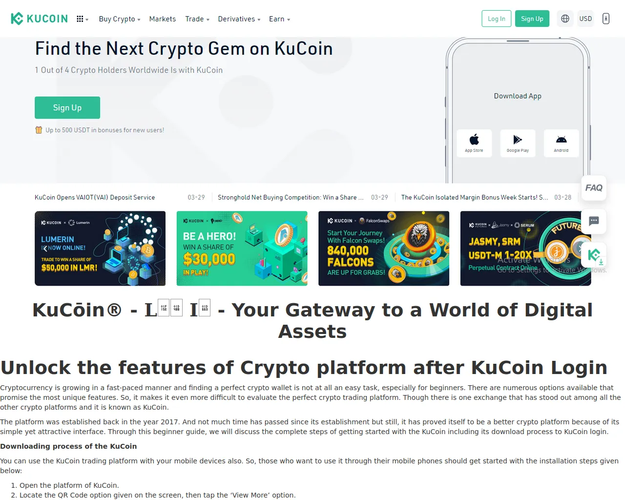 Screenshot of kukcoiinzlogen.webflow.io
