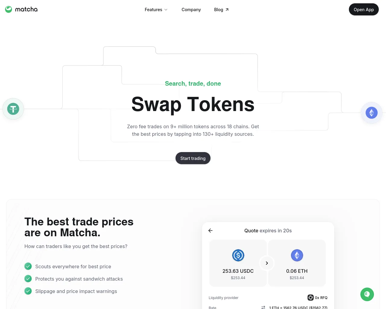 Screenshot of matcha-swap.com