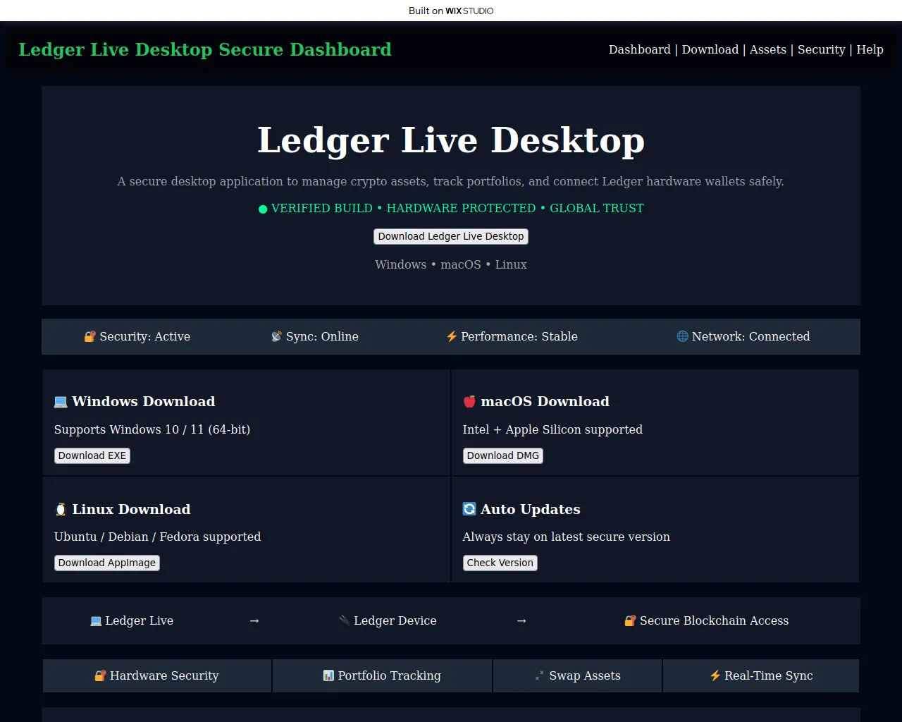 Screenshot of host-desktop.wixstudio.com