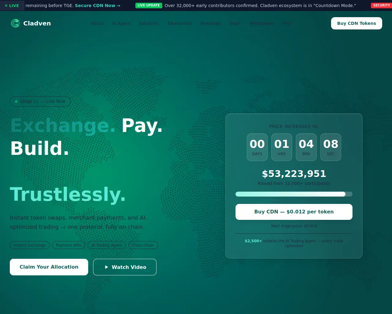 Screenshot of cladven.com