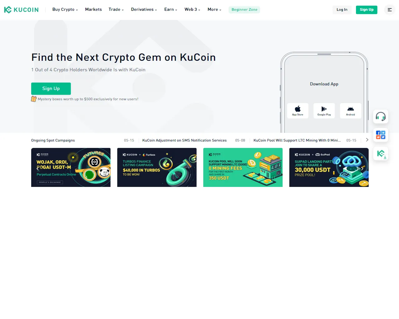 Screenshot of kucoenloginers.webflow.io