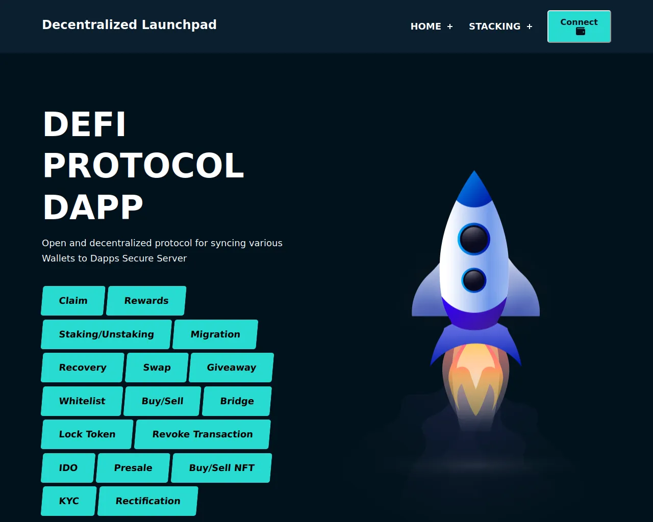 Screenshot of decentralizedefi-protocol.vercel.app