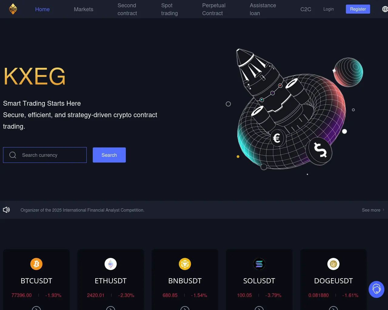 Screenshot of kegwebsite.com
