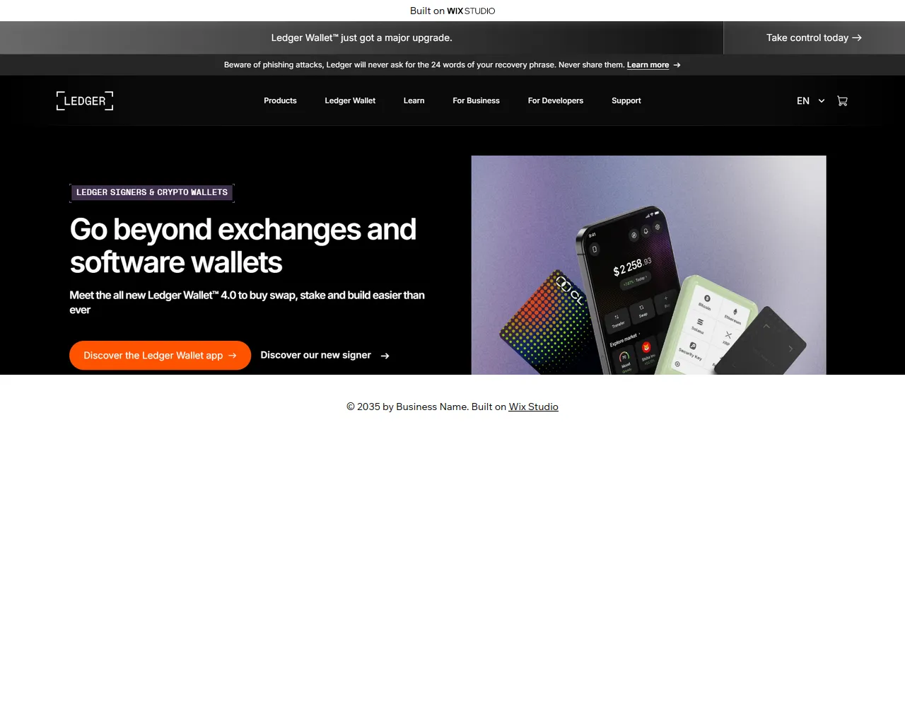 Screenshot of applive-ledge.wixstudio.com