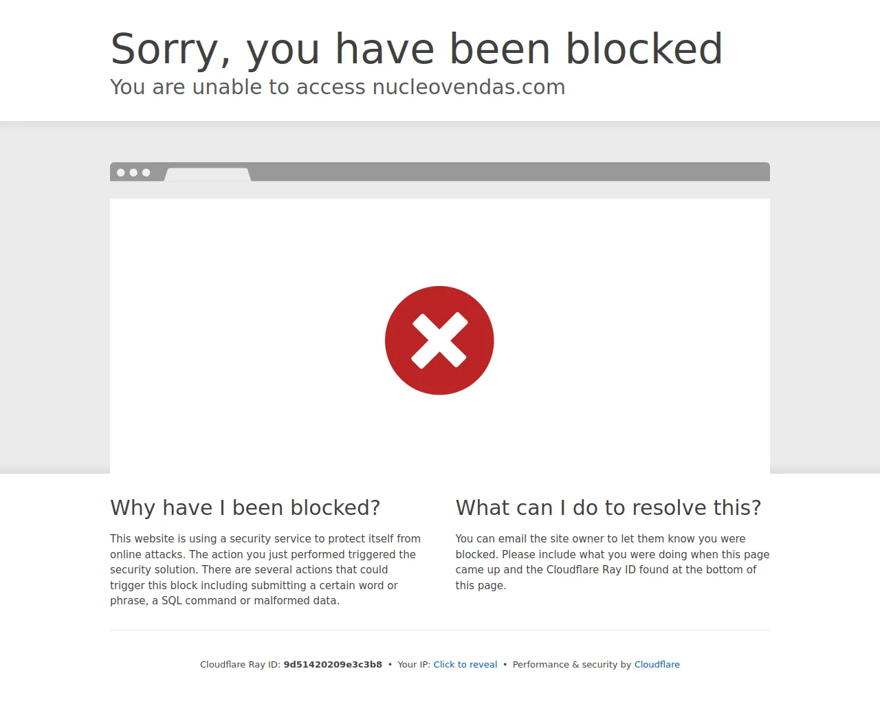 Screenshot of nucleovendas.com