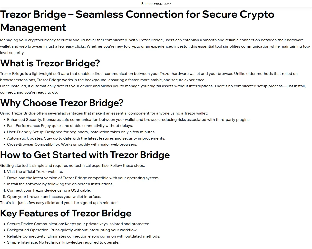 Screenshot of bridge-connected.wixstudio.com