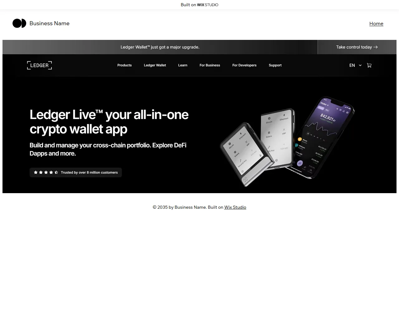 Screenshot of apps-ledggrlive.wixstudio.com