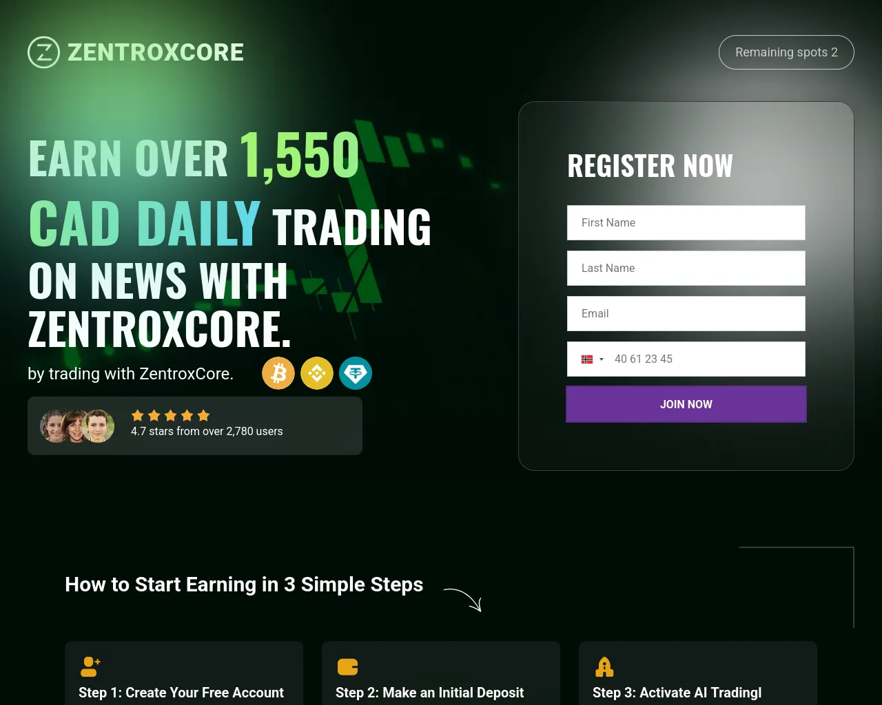 Screenshot of zentroxcore.com
