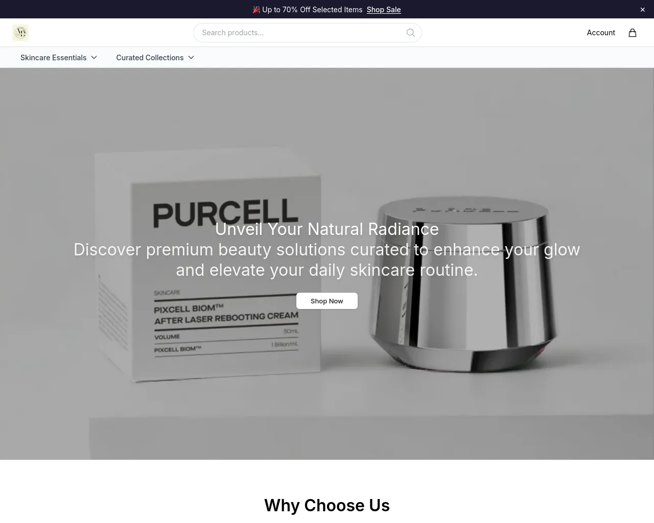 Screenshot of adaestheticsselect.shop