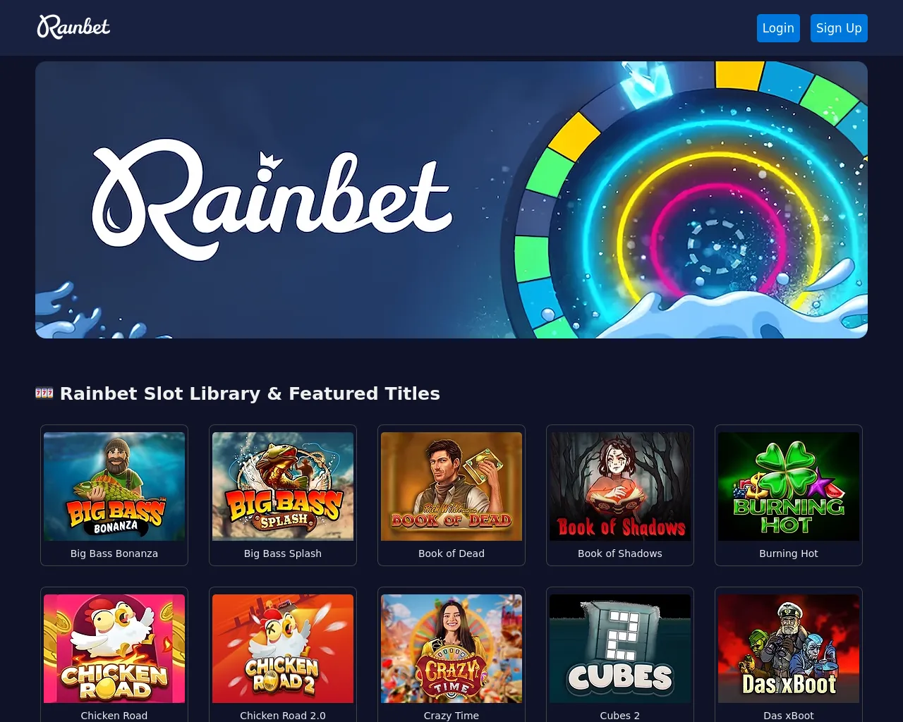 Screenshot of rainbetofficial.net
