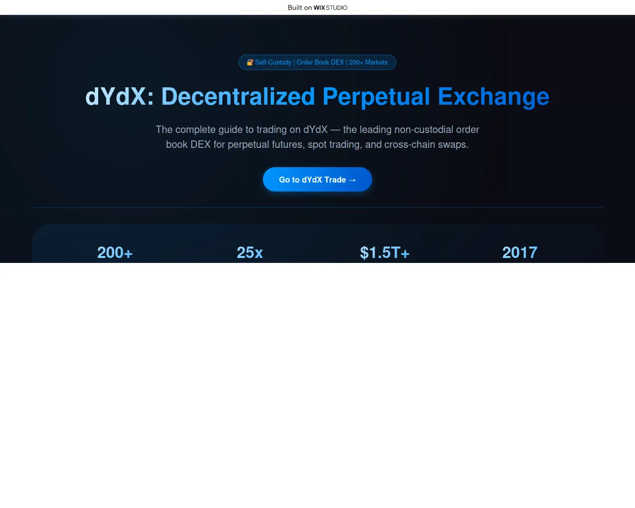 Screenshot of appstart-dydxx.wixstudio.com